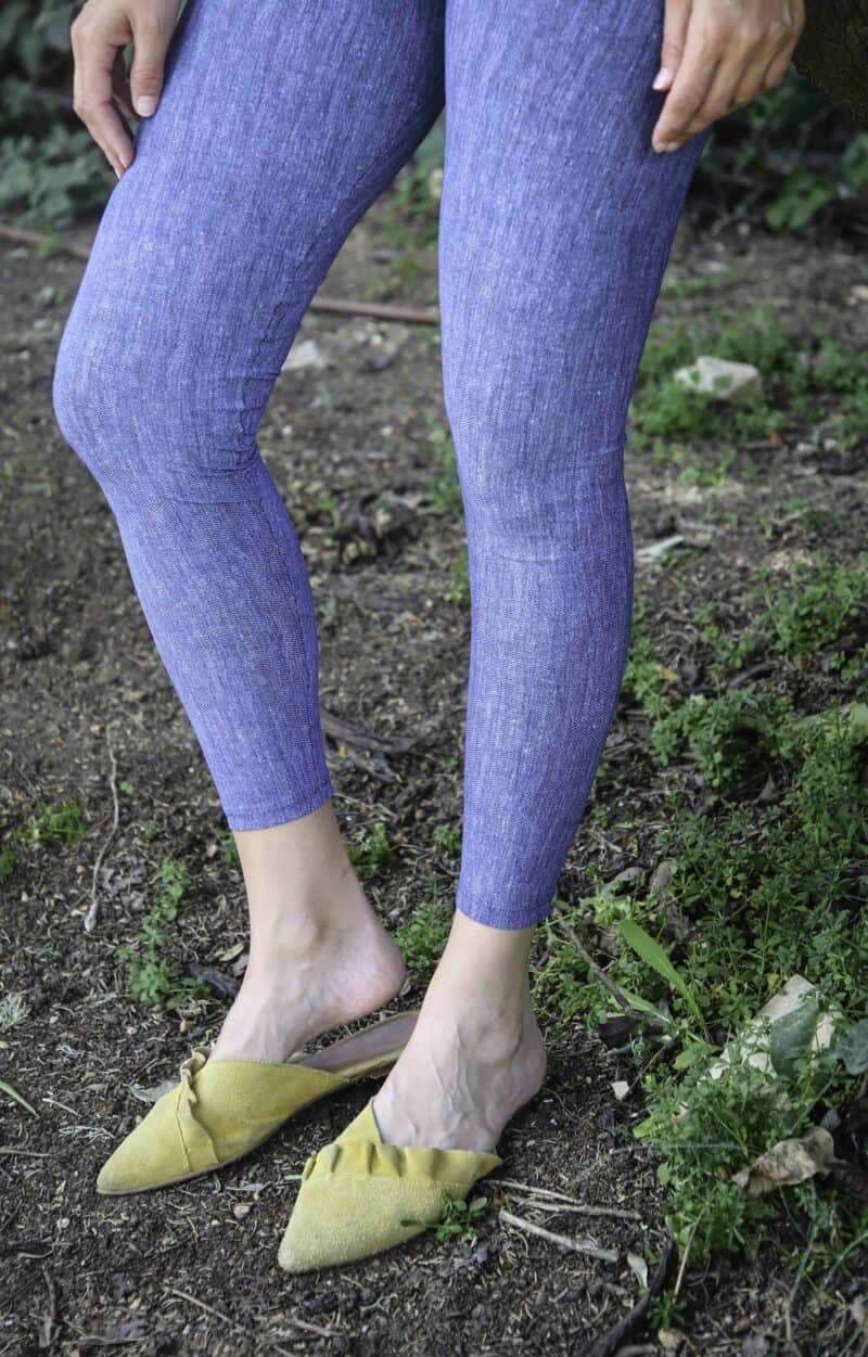 טייץ לייקרה ארוך דמוי ג'ינס