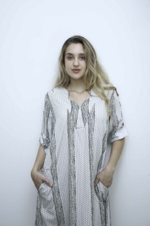שמלת גלבייה כוכב אפורה