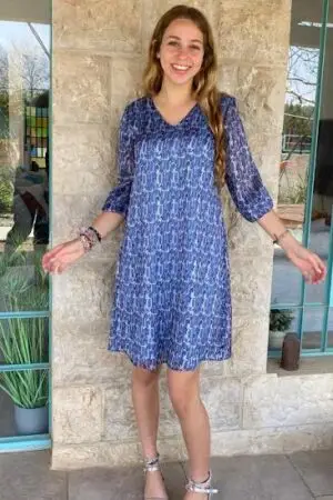 שמלת אלמוג כחולה