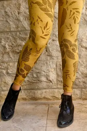 טייץ חרדל פרחים