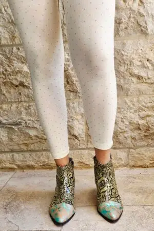 טייץ כותנה שמנת זהב