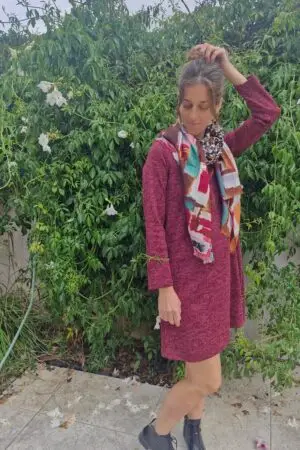 שמלת מיכל בורדו