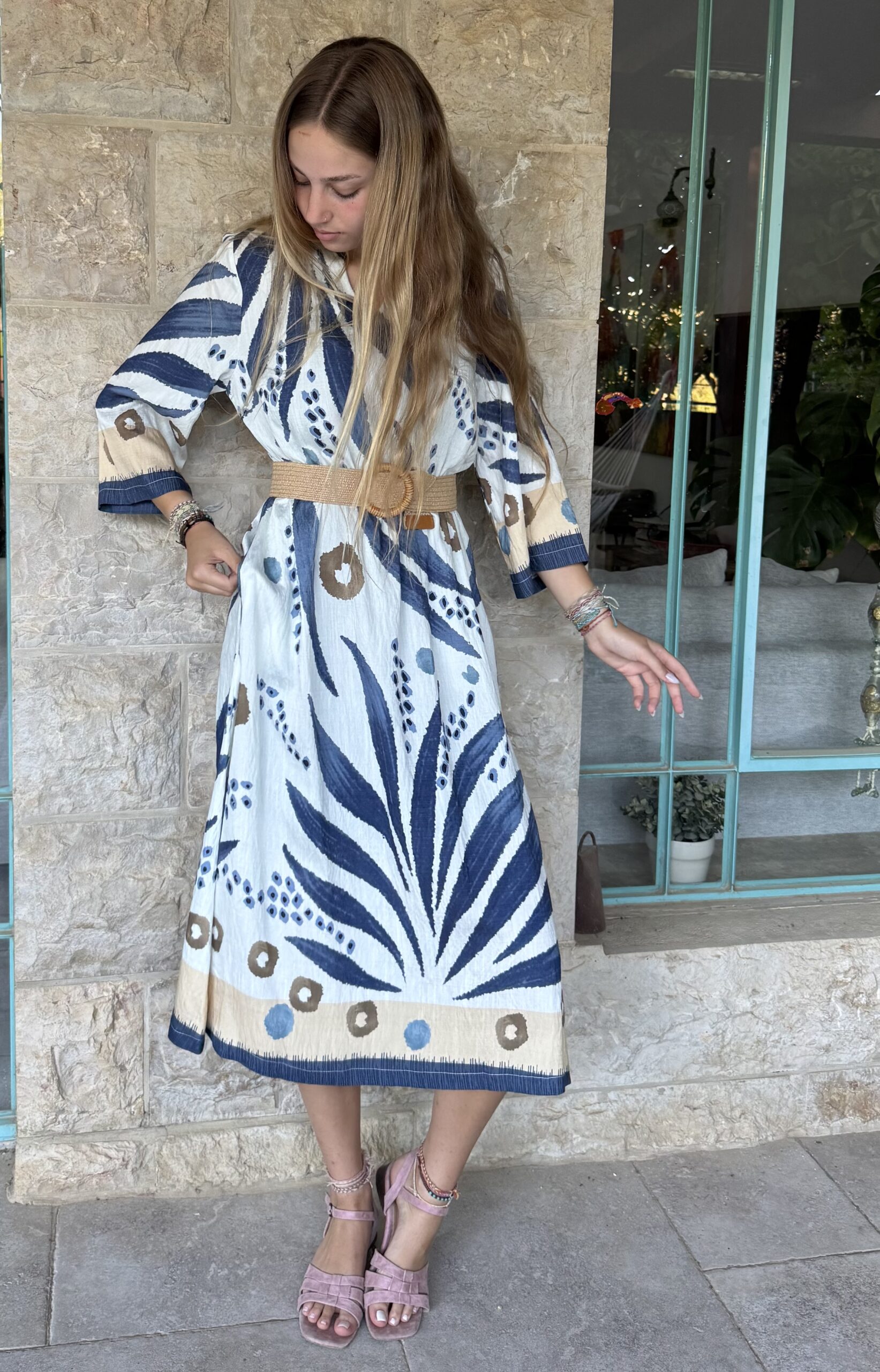 שמלת בורדורה כחולה