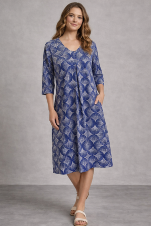 שמלת אביב כחולה